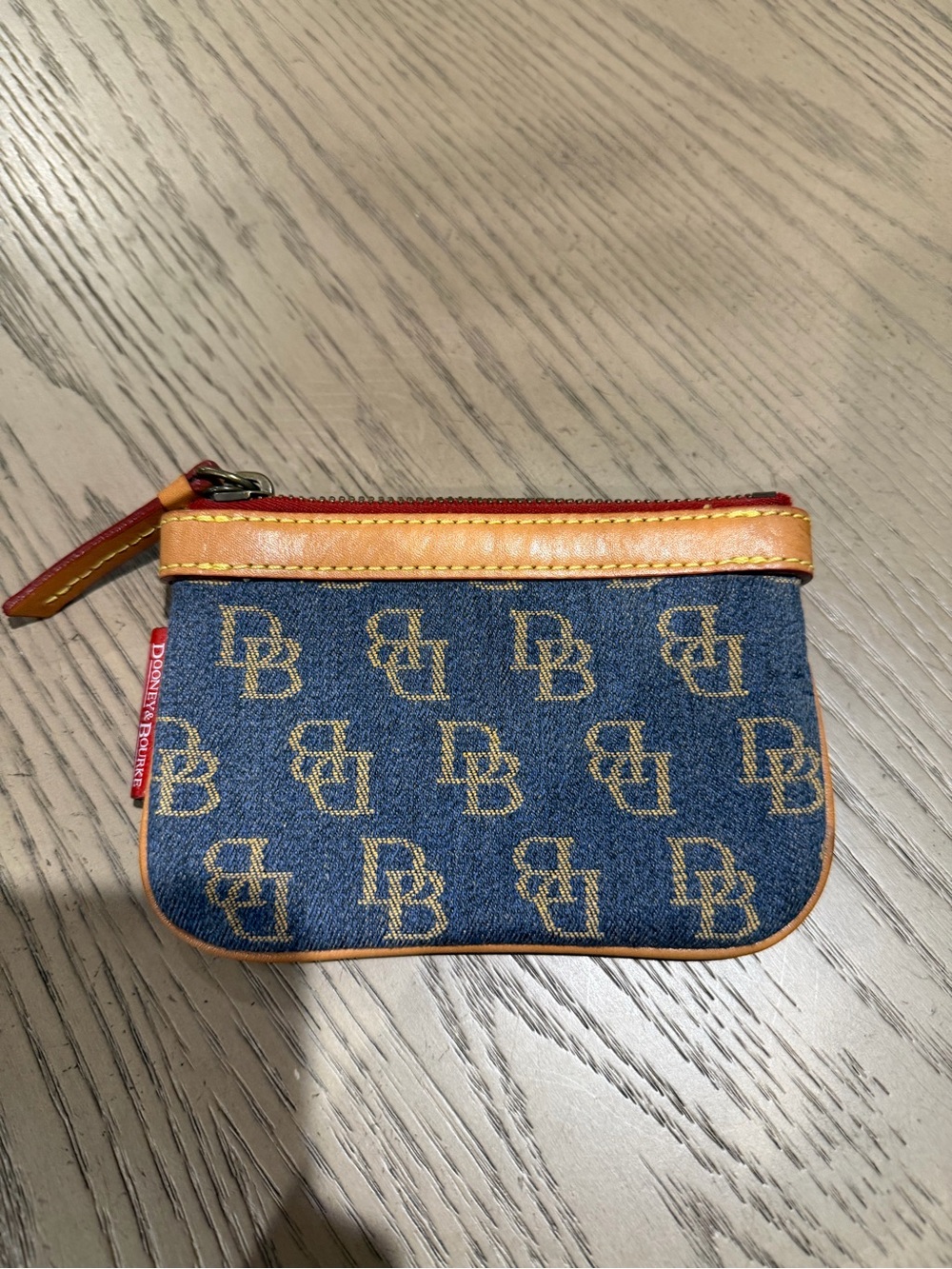 Vintage Dooney & Bourke denim monogram Coin Pouch